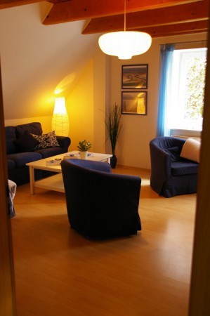 Blick ins Wohnzimmer